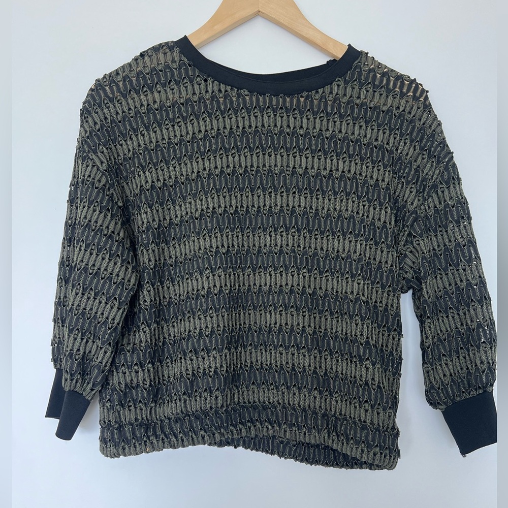 Sheer woven sweater top
